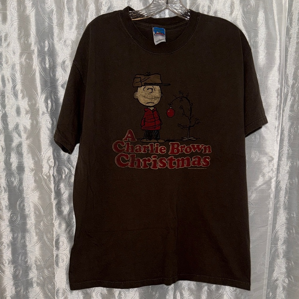 Peanuts by Schultz Charlie Brown Christmas T-Shirt Adult Size Large 🔥 BL2